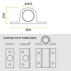 FB75 50mm Strike Plates.